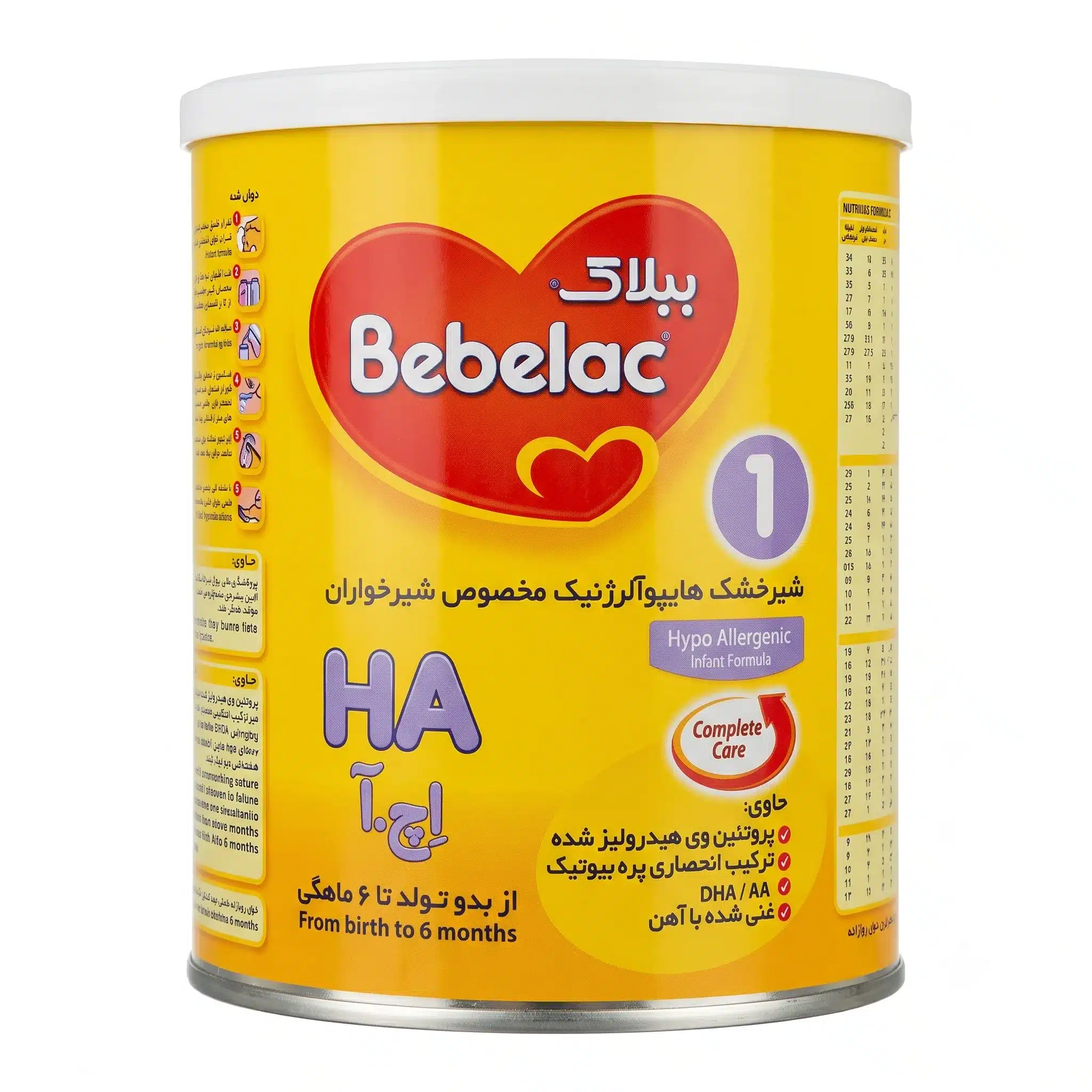 bebelac-HA-1 شیر خشک ببلاک HA 1 میلوپا 400 گرمی مشهد دارو.